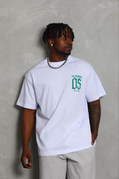 Erkek Baskılı T-Shirt Kısa Kol Bisiklet Yaka Regular Fit Tişört - Beyaz ürün görseli 1