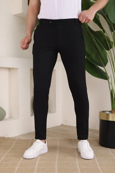 Erkek Slim Fit Dilli Kumaş Pantolon ürün görseli 1