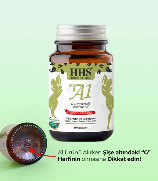 Hhs NEW A1 L-Carntine Lepdium 30 Kapsül (Şişe) ürün görseli 1