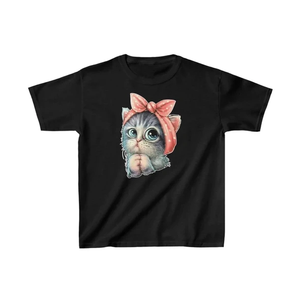 Çocuk Unisex Baskılı T-Shirt - Siyah P250662S9629 ürün görseli 1