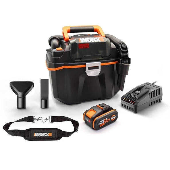 Worx Profesyonel Şarjlı Islak ve Kuru Süpürge & Üfleme Makinası ürün görseli 1