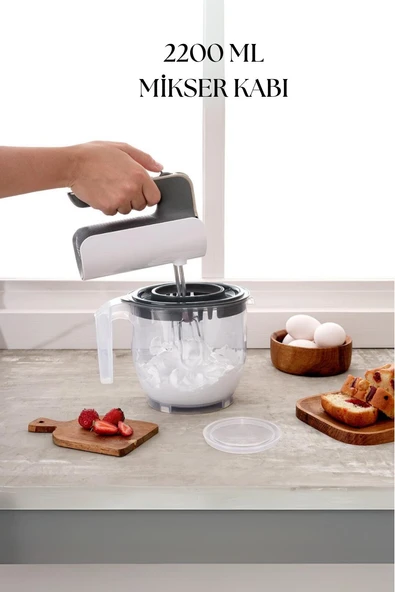 2200 Ml Mikser Kabı Füme & Ölçü Kabı & Saklama Kabı-DNY0025 ürün görseli 1