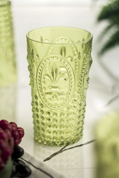 Akrilik Yeşil Tekli Uzun Bardak & Su Meşrubat Bardağı 750 ml ( Büyük Boy & Cam Değildir ) ürün görseli 1