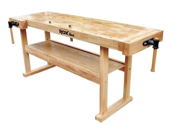 Rox Wood 0112 İki Mengeneli Hobi Ahşap Oyma Marangoz Çalışma Tezgahı 190 cm ürün görseli 1