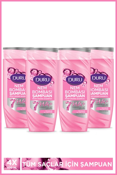 PEMBE Duru Tüm Saçlar İçin Şampuan 4x400 Ml ürün görseli 1