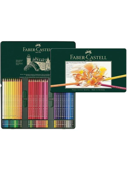 Faber-Castell Faber Castell POLYCHROMOS Kuru Boya Kalemi 60 Renk ürün görseli 1