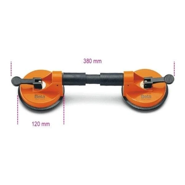 Beta 1766 Çiftli Cam Vantuzu 50 kg ürün görseli 1