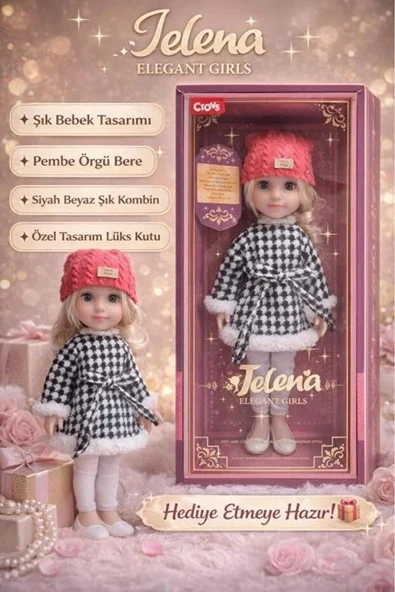 Ctoy Oyuncak Jelena Tatlı Moda Oyuncak Bebek 40 CM - Resim 2