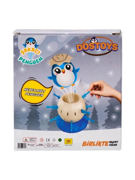 Dostoys Şakacı Penguen Eğlenceli Kutu Oyunu 3+ Yaş İçin Motor Becerileri Geliştirici ürün görseli 1