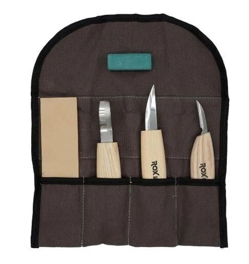 Rox Wood 5 Parça Ahşap Kaşık Oyma Bıçağı Seti ürün görseli 1