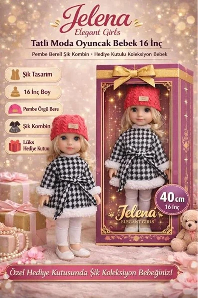 Ctoy Oyuncak Jelena Tatlı Moda Oyuncak Bebek 40 CM ürün görseli 1