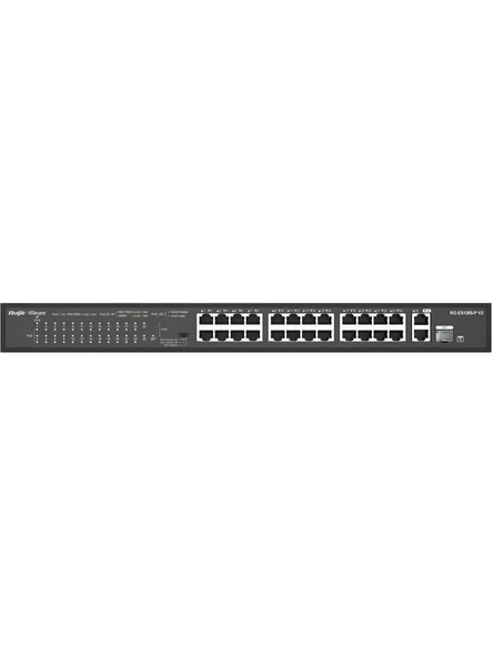 Ruijie Reyee RG-ES126S-P V2 24 Port 370W 2xgigabit Uplink, 1xsfp Yönetilemez Poe Switch ürün görseli 1