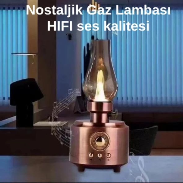 Nostaljik Gaz Lambalı Görünümlü BLUETHOOT SPEAKER MP3 ÇALAR RT-764 ürün görseli 1