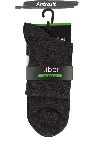 Jiber Erkek Bambu Uzun Lastiksiz Şeker Çorap 5999 - 6 Adet  Antrasit 40-44 ürün görseli 1