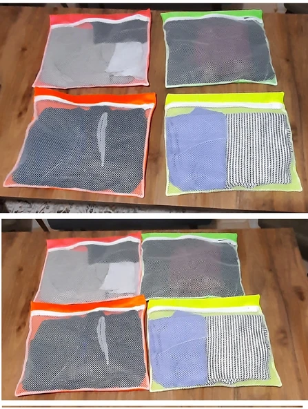 4 Adet 4 Renk Bavul İçi Düzenleyici - Fermuarlı Valiz Organizeri ürün görseli 1