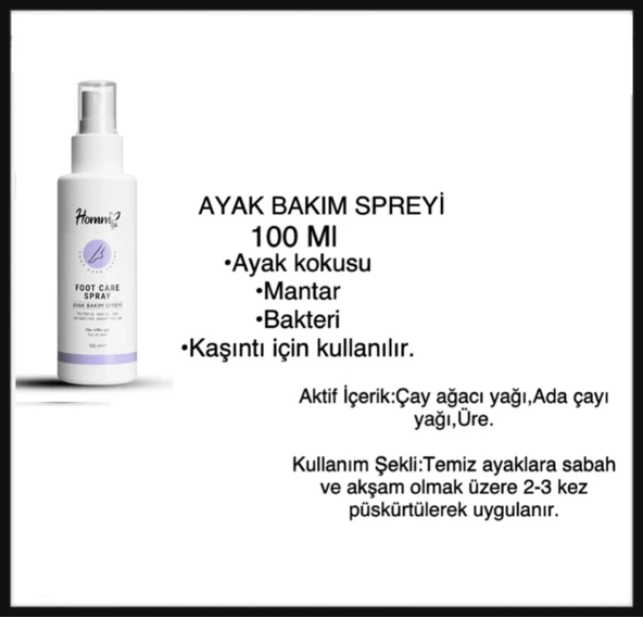 Bitkisel Ayak Koku Giderici Bakım Spreyi - Resim 2