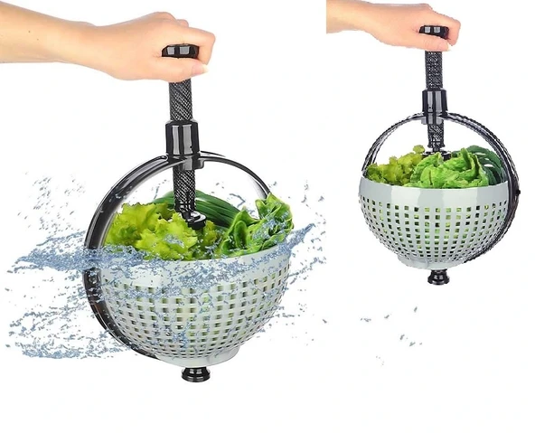 Hızlı Salata Kurutucu Süzgeç- Dönerli Süzgeç Dev Boy ürün görseli 1