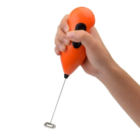 Mini Pilli Portatif Karıştırıcı Cappucino Maker Mikser - Renkli ürün görseli 1