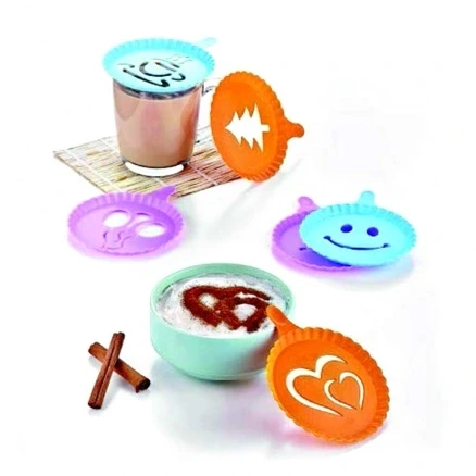 Renkli Kahve Süsleme Şablonları  - 4lü Magic Süsleme Şablonu ürün görseli 1