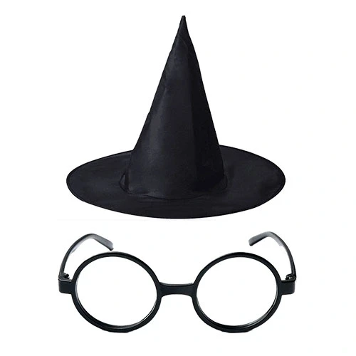 Harry Potter Büyücü Şapkası Ve Harry Potter Büyücü Gözlüğü Siyah Renk ürün görseli 1