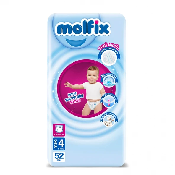 Molfix Külot Bez Fırsat Paketi 4 Beden 7-14 Kg 52 Adet ürün görseli 1