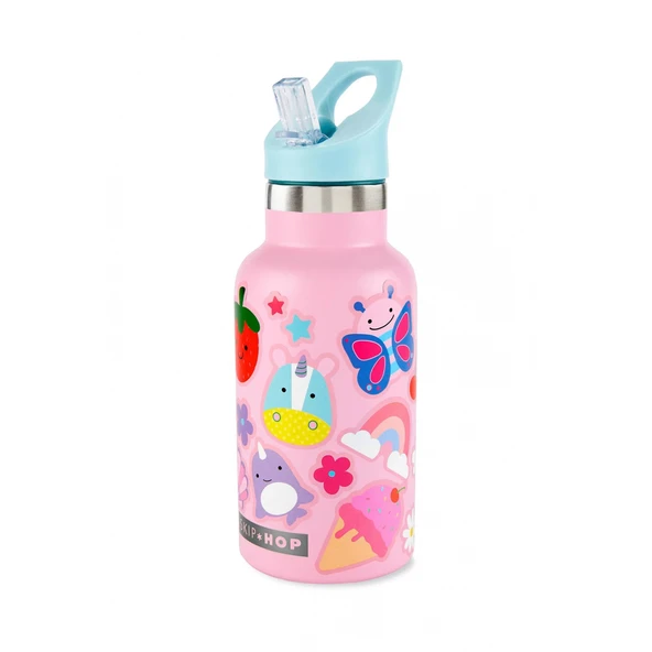 Skip Hop Spark Style Paslanmaz Çelik Suluk Pembe ürün görseli 1