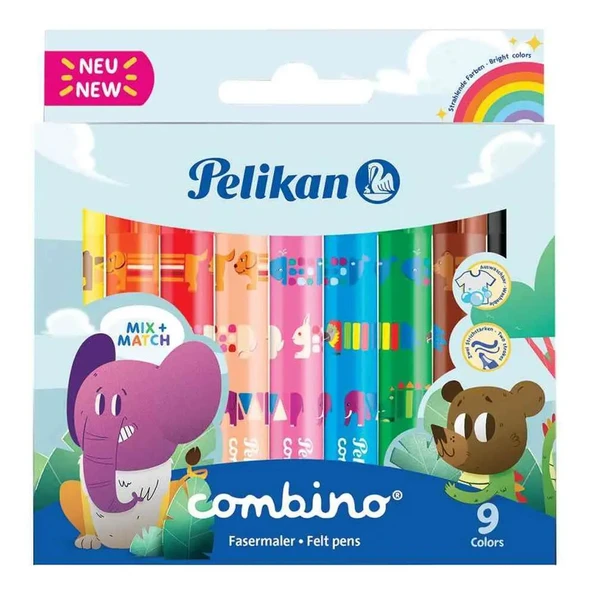 Pelikan Keçeli Kalem Combino Süper Jumbo Keçeli Kalem 9 Renk ürün görseli 1