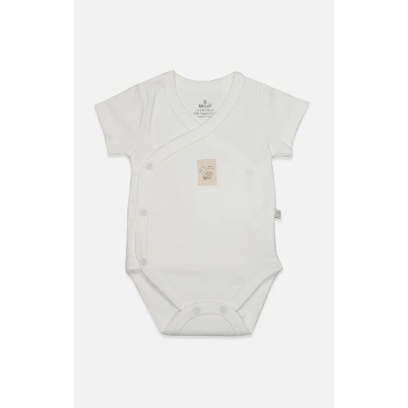 Bistyle Kruvaze Body Yarım Kol With You Family 17143 Bej ürün görseli 1