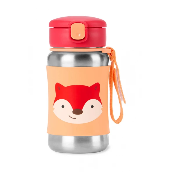 Skip Hop Zoo Pipetli Paslanmaz Çelik Suluk 350 Ml Tilki ürün görseli 1