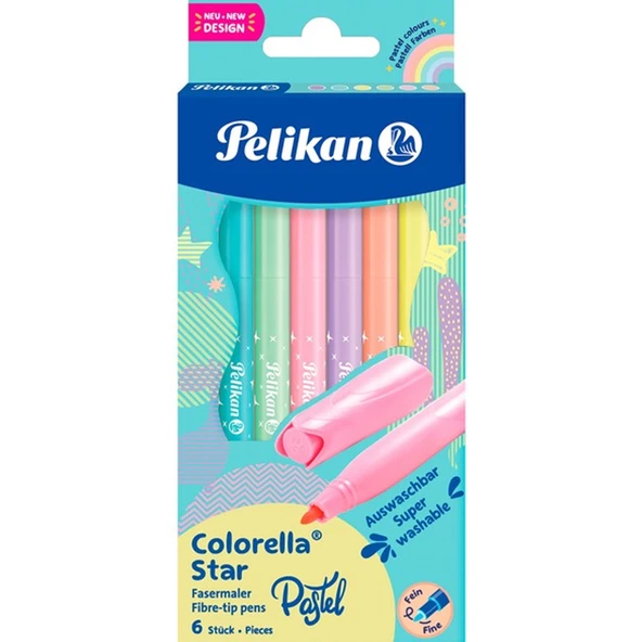 Pelikan Keçeli Kalem Colorella Pastel 6 Pastel Renk ürün görseli 1