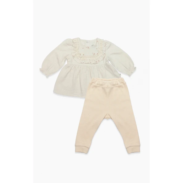 Bistyle 2li Takım Müslin Daisy Flowers 14130 Somon ürün görseli 1