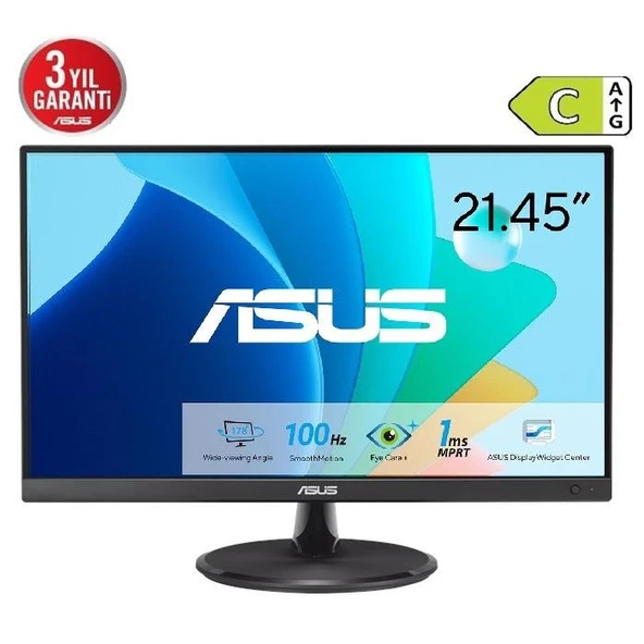 Asus Eye Care 21.5 1ms Hdmi VA (VP227HF) 90LM0880-B01O71 ürün görseli 1
