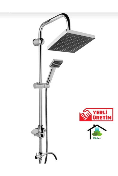 Mayygo Tepe Duş Sistemleri Robot Kare Tepe Duş Sistemi Çok Fonksiyonlu Yağmurlama Duş Seti Gri Pirinç ürün görseli 1