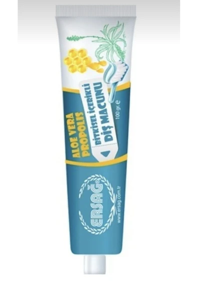 Ersağ diş macunu florürsüz 100 ml propolisli , aloe veralı ürün görseli 1