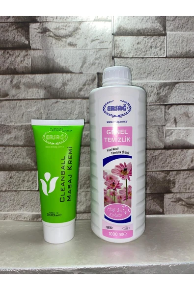 Ersağ Ersağ Cleanball Masaj Kremi 200ml Ve Genel Temizlik 1000ML ürün görseli 1