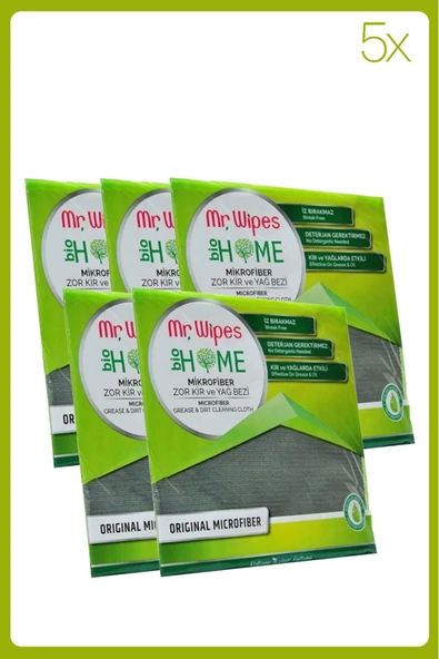 Farmasi Mr Wıpes Mikrofiber Zor Kir Ve Yağ Bezi 40x40cm 5 Adet ürün görseli 1