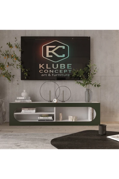 klubeconcept LUNAR Bohem Nişli TV Ünitesi 200×35×35 cm %100 MDF ürün görseli 1