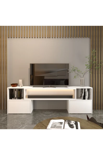 klubeconcept Köşe ve Dar alanlar için Çok Amaçlı TV ünitesi 160 cm 180 cm ürün görseli 1