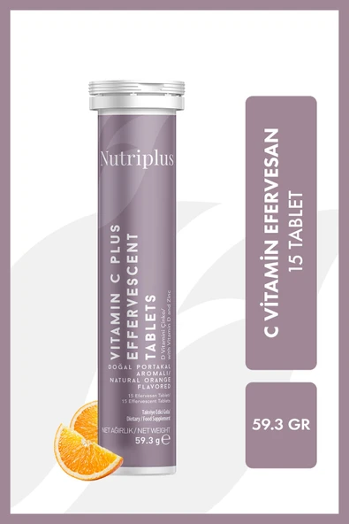 Farmasi Nutriplus Vitamin C Efervesan Tablet 15 Adet ürün görseli 1