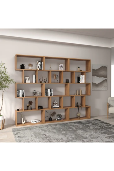 klubeconcept Modern Ahşap Modüler Kitaplık %100 MDF 210 cm ürün görseli 1