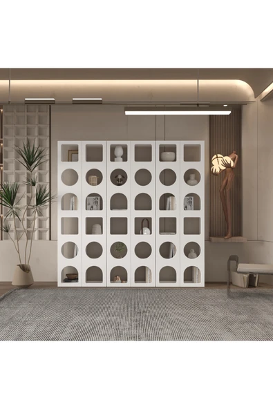 klubeconcept Salon ve Ofis İçin Şık Raf Sistemi Kitaplık & Dekoratif Objelik % 100 MDF ürün görseli 1