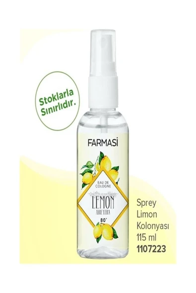 Farmasi Sprey Limon Kolonyası 80-115 ml ürün görseli 1