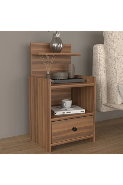 klubeconcept Modern Raflı Çekmeceli Komodin %100 MDF ürün görseli 1