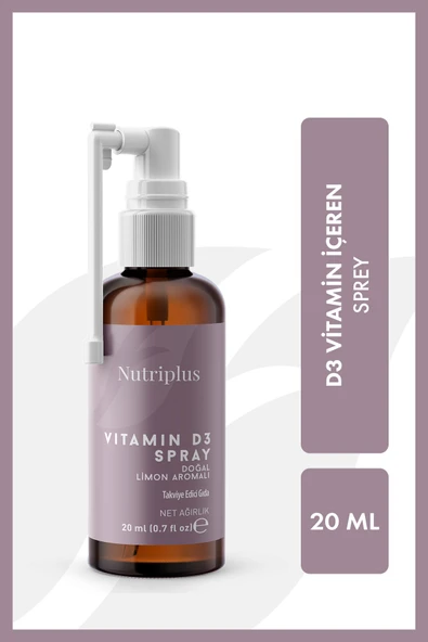 Farmasi Nutriplus Vitamin D3 Sprey Limon Aromalı 20 ml ürün görseli 1