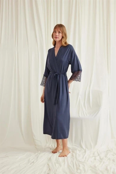 Arias Closet Dantelli ve Kuşaklı Sabahlık - Resim 2