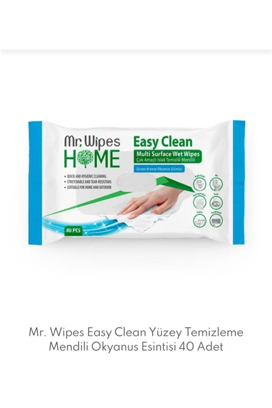 Farmasi Mr.Wipes Easy Yüzey Temizleme Mendili Okyanus Kokulu 40 pcs ürün görseli 1