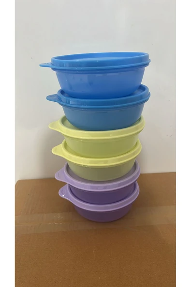 Tupperware Şeker Üçlü 300 Ml 6 Adet Yeni Renkler ürün görseli 1