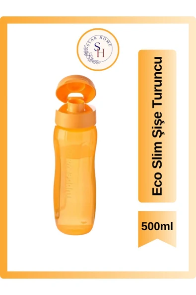 Tupperware Eco Slim Şişe KK 500ml Turuncu ürün görseli 1
