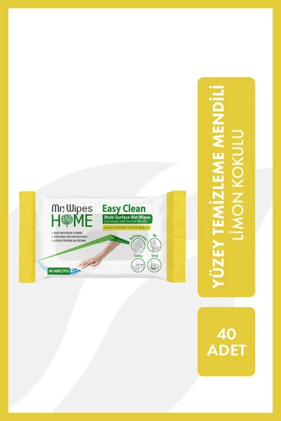 Farmasi Mr. Wipes Easy Clean Yüzey Temizleme Mendili Limon Kokulu 40 Adet ürün görseli 1