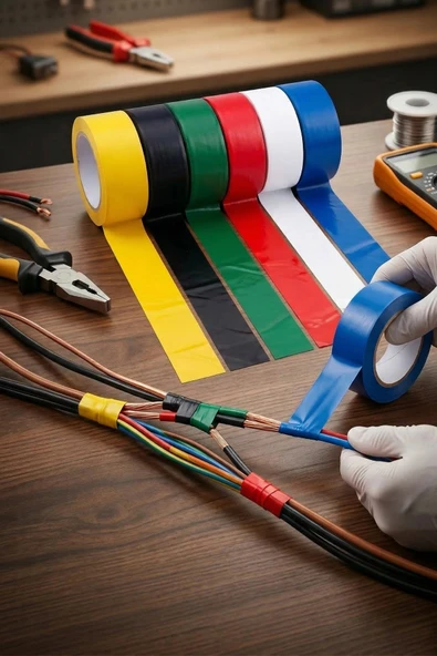 Yüksek Yalıtımlı Renkli Kalın Elektrik Bandı 1 Adet ürün görseli 1